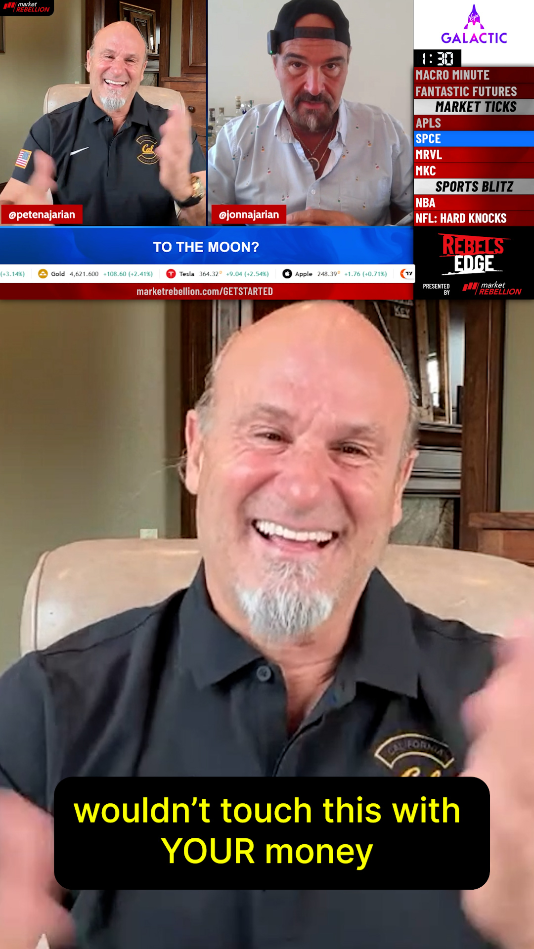 Screenshot of Rebel's Edge short on Virgin Galactic